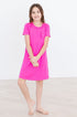 hot-pink-t-shirt-dress Mila &  Rose - Sophia's Style-Hot Pink T-Shirt Dress-6-12M--1